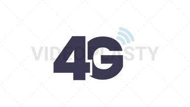 4G Icon Stock Animation