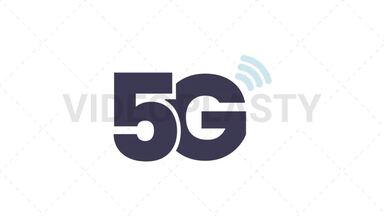5G Icon Stock Animation