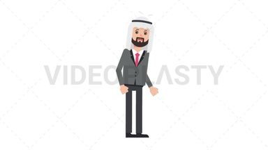 Arab Corporate Man Dizzy Stock Animation