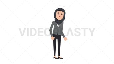 Arab Corporate Woman Dizzy Stock Animation