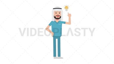 Arab Male Nurse Idea Stock Animation