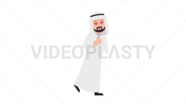 Arab Traditional Man In Love Stock Animation