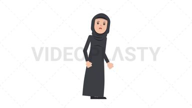 Arab Traditional Woman Dizzy Stock Animation