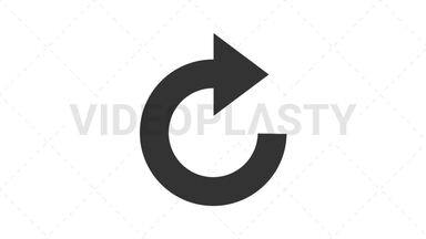 Arrow Rotating and Pointing Right 2 Stock Animation