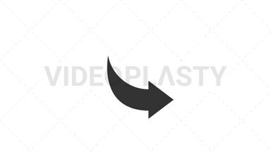 Arrow Rotating and Pointing Right Stock Animation