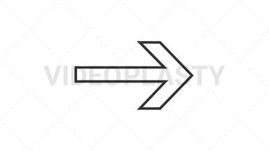 Arrows Pointing Right and Left Stock Animation