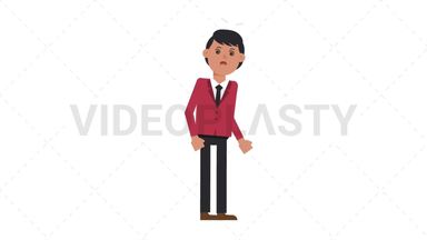 Asian Corporate Man Dizzy Stock Animation