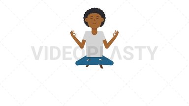 Black Casual Man Laughing Stock Animation