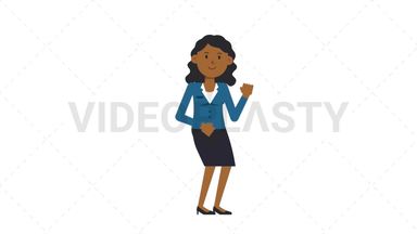 Black Corporate Woman Dancing Stock Animation