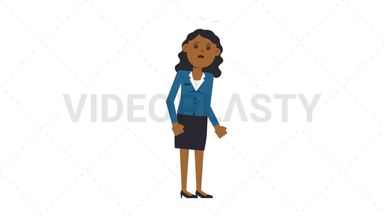 Black Corporate Woman Dizzy Stock Animation