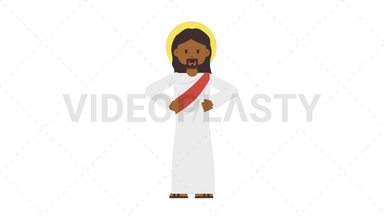Black Jesus Angry Stock Animation