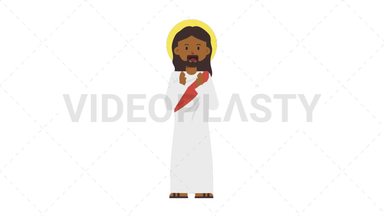 Black Jesus Clapping Stock Animation