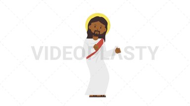 Black Jesus Dancing Stock Animation