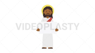 Black Jesus Holding Poster Stock Animation