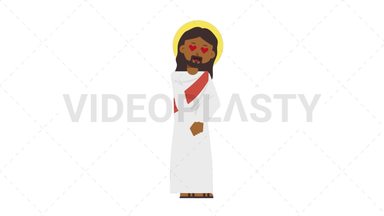 Black Jesus In Love Stock Animation
