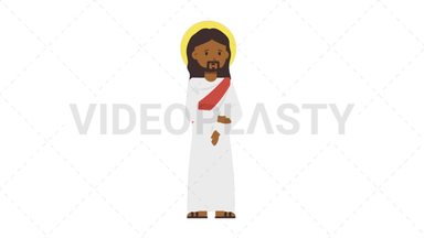 Black Jesus Sad Stock Animation