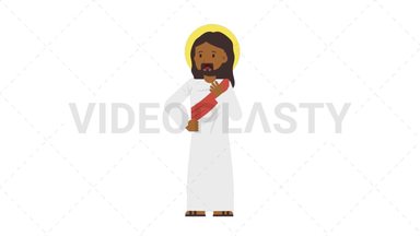 Black Jesus Shortness of Breath Stock Animation