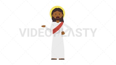 Black Jesus Talking Stock Animation