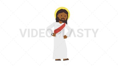 Black Jesus Waiting Stock Animation