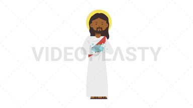 Black Jesus Washing Hands Stock Animation