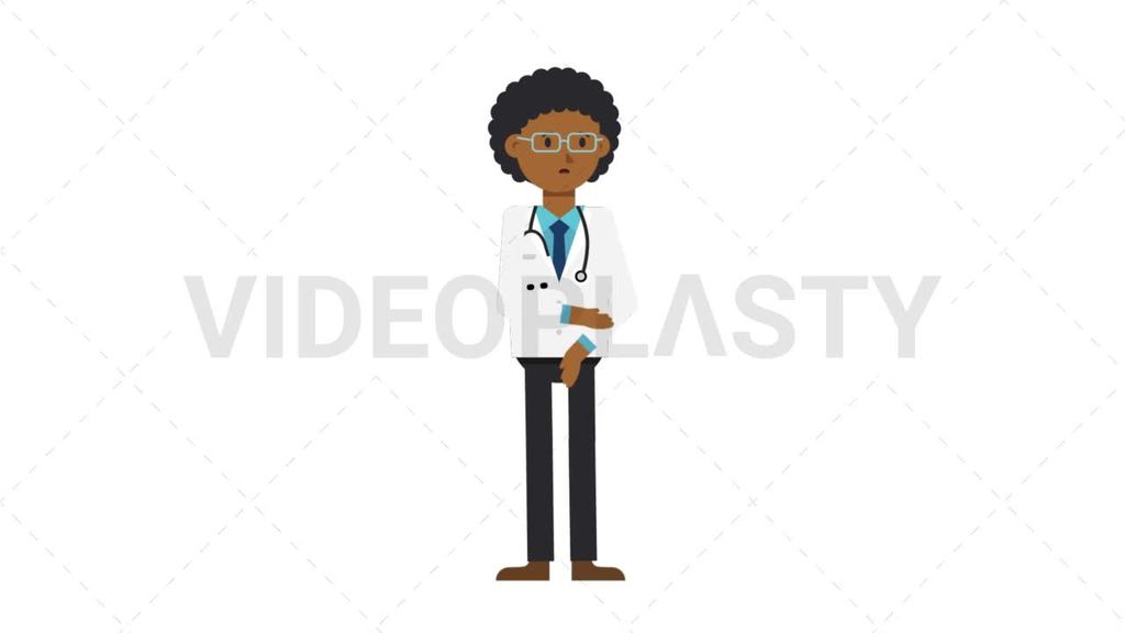 Black Male Doctor Sad [Royalty-Free Stock Animation] | VideoPlasty