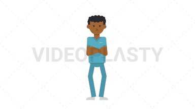 Black Male Nurse Angry Stock Animation