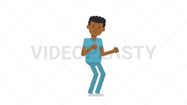 Black Male Nurse Dancing Stock Animation