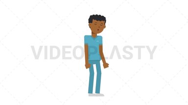Black Male Nurse Sleepy Stock Animation