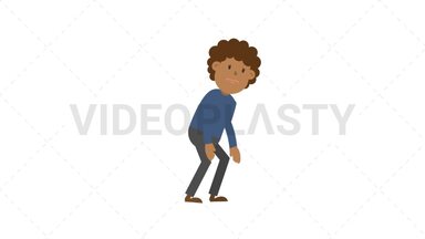 Black Man Being Sad Stock Animation