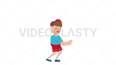 Boy skipping Stock Animation