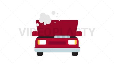 Broken Car Icon Stock Animation