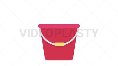 Bucket Icon Stock Animation