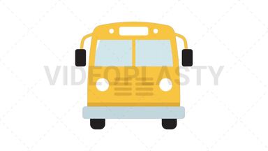 Bus Icon Stock Animation