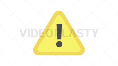 Caution Sign Icon Stock Animation