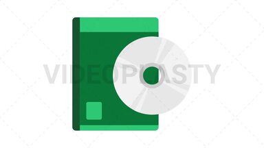 CD Box Icon Stock Animation