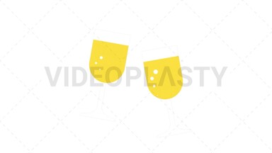 Champagne Toast Stock Animation
