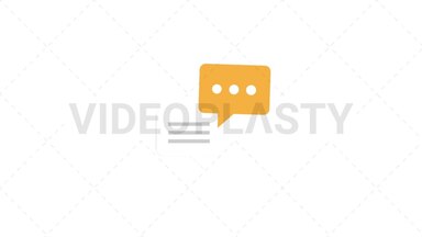 Chat Flat Icon Stock Animation