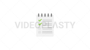 Checklist Flat Icon Stock Animation