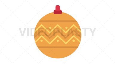 Christmas Ball Icon Stock Animation