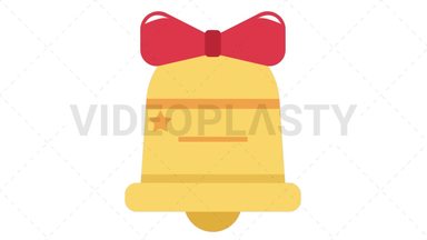 Christmas Bell Icon Stock Animation