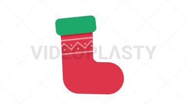 Christmas Sock Icon Stock Animation