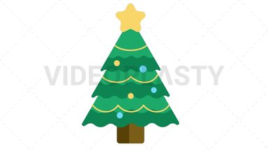 Christmas Tree Icon Stock Animation