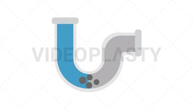 Clogged Pipe Icon Stock Animation