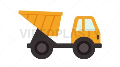 Construction Truck Icon Stock Animation