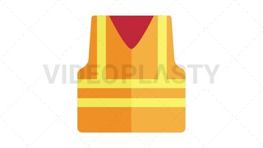 Construction Vest Icon Stock Animation