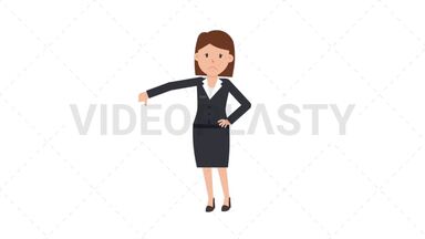 Corporate Woman Disapproving Stock Animation