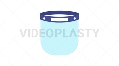 COVID-19 Face Shield Stock Animation