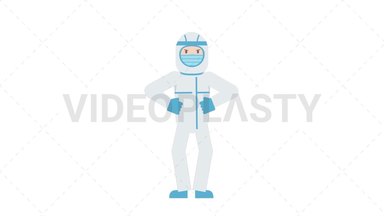 COVID-19 Personal Protective Equipment Angry Stock Animation
