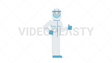 COVID-19 Personal Protective Equipment Approve Stock Animation