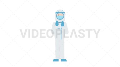 COVID-19 Personal Protective Equipment Clapping Stock Animation